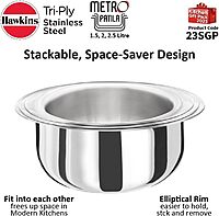 Hawkins Kitchen Gift Pack 2023 (23SGP) 3 Pieces Set of 1.5 Litre, 2 Litre and 2.5 Litre Triply Stainless Steel Patila, Tope, Bhagona, Tapeli, Saucepans Hawkins Kitchen Gift Pack 2023 (23SGP) 3 Pieces Set of 1.5 Litre, 2 Litre and 2.5 Litre Triply Stainless Steel Patila, Tope, Bhagona, Tapeli, Saucepans