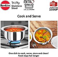Hawkins Kitchen Gift Pack 2023 (23SGP) 3 Pieces Set of 1.5 Litre, 2 Litre and 2.5 Litre Triply Stainless Steel Patila, Tope, Bhagona, Tapeli, Saucepans Hawkins Kitchen Gift Pack 2023 (23SGP) 3 Pieces Set of 1.5 Litre, 2 Litre and 2.5 Litre Triply Stainless Steel Patila, Tope, Bhagona, Tapeli, Saucepans